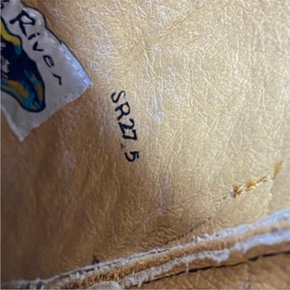 Sterling River Tan and Brown Embossed Leather Heeled Boots - Picture 6 of 13